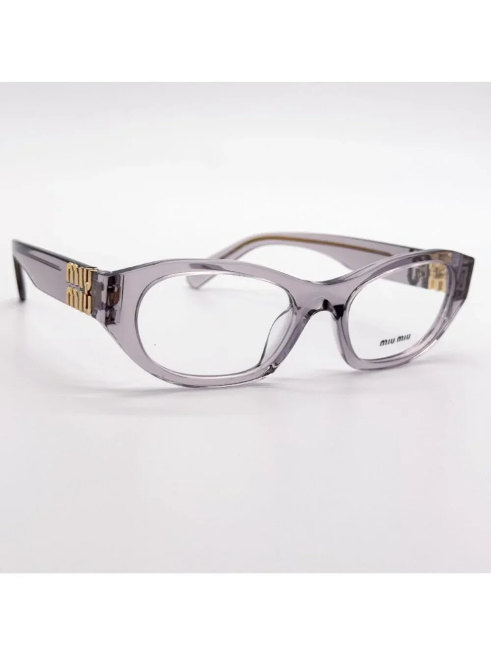 New Miu Miu MU03WV 12W1O1 Clear Pink Women Eyeglasses